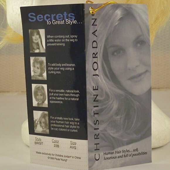NEW Christine Jordan 100% H/H, Blond, Bright #22B, Size Avg A1131 - Picture 12 of 12